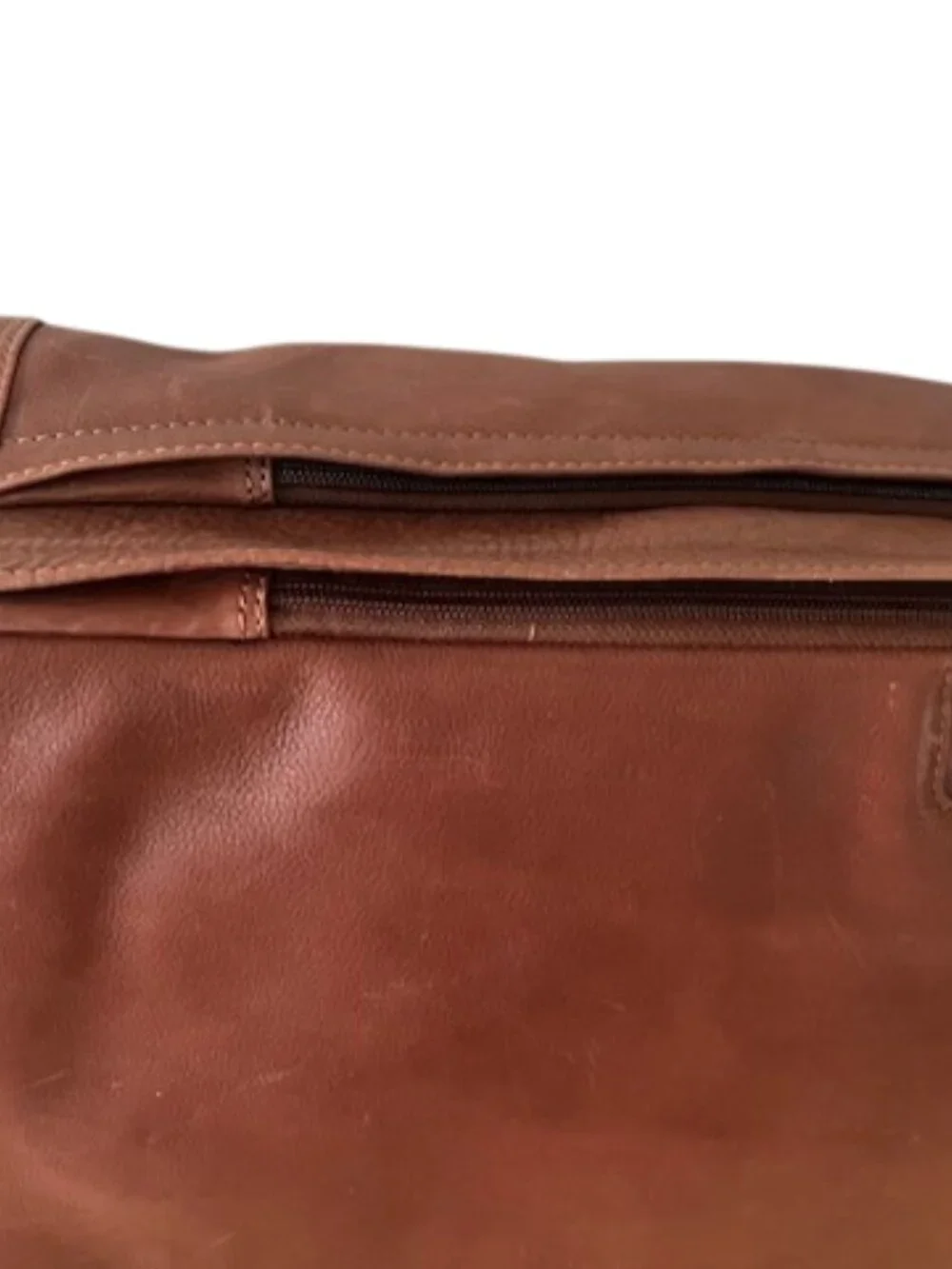 Genicci U-Falcon Leather Backpack Cognac Brown NWT Multi-Compartment